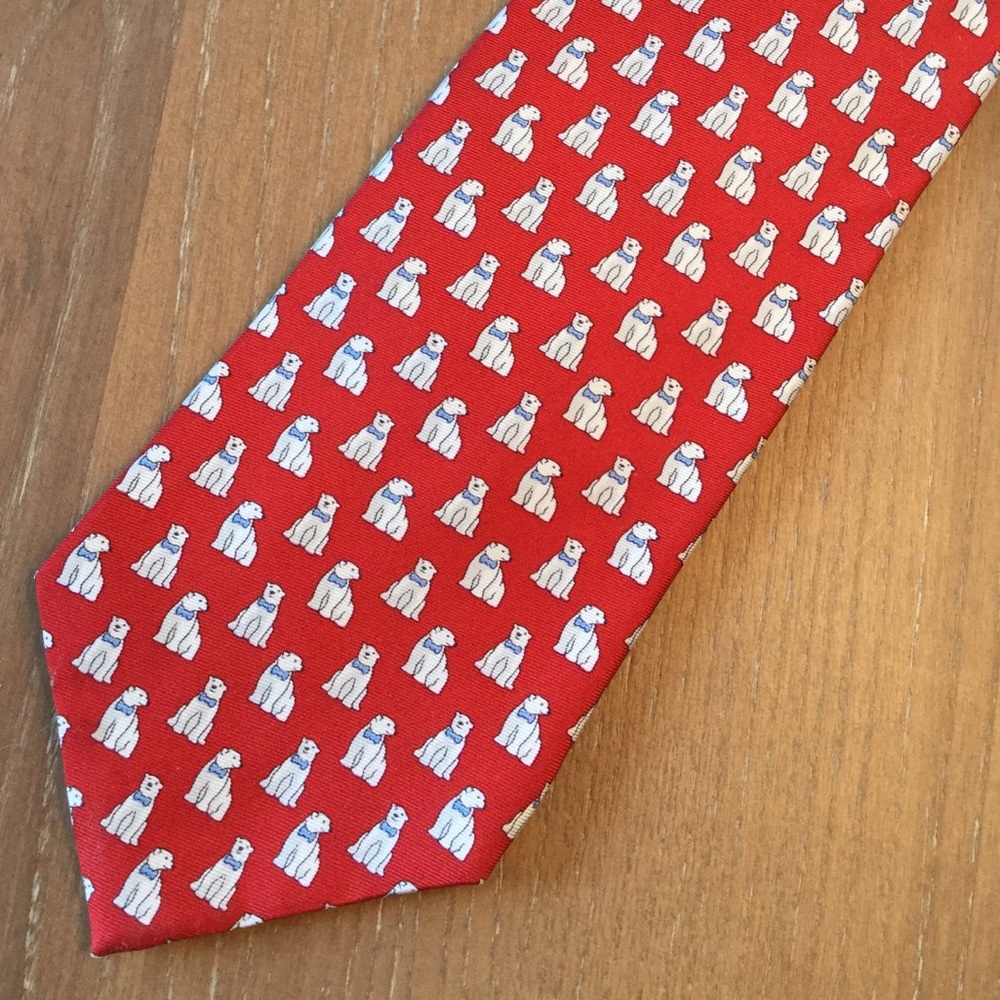 🔥2 for $20🔥 Silk Tommy Hilfiger Polar Bear Tie